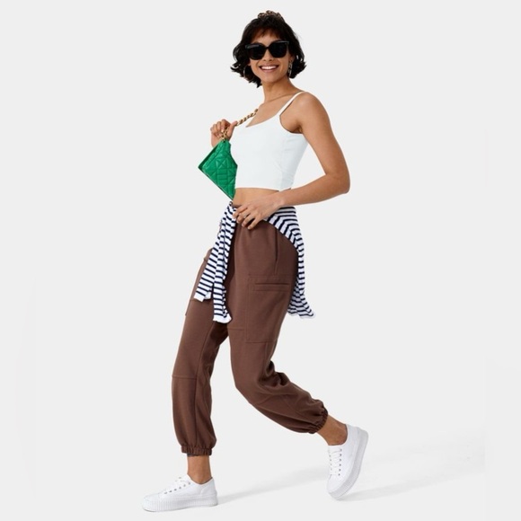 Halara White Double Straps Backless Twisted Cropped Yoga Tank Top | NEW!!💜🏋️ - Picture 6 of 13